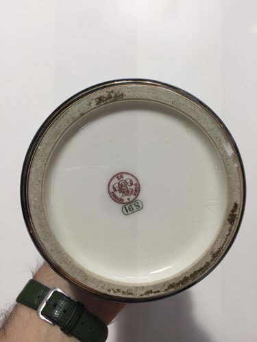 Lot 238 - A late 19th century Sevres porcelain tall vase...
