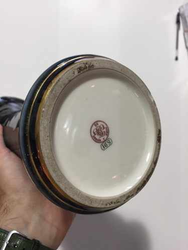 Lot 238 - A late 19th century Sevres porcelain tall vase...