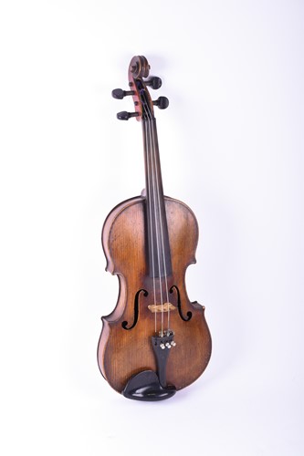 Lot 311 - A 19th century and later violin, with case,...