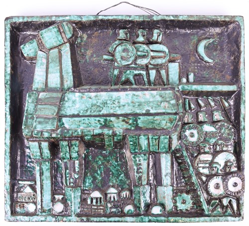 Lot 55 - 'Cseko'?, a modernist earthenware abstract...