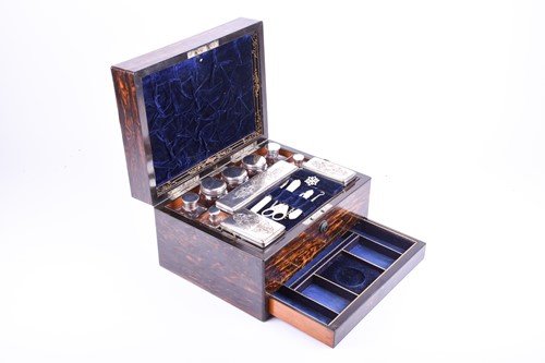 Lot 293 - A 19th century coromandel vanity case, the...
