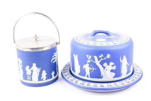 Lot 221 - A Wedgwood jasperware stilton dish and cover,...