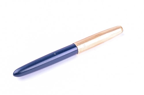 Lot 309 - A Parker '51' fountain pen, the lid 12k gold...