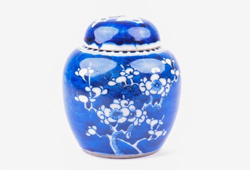 Lot 151 - A Kangxi period blue and white ginger jar and...
