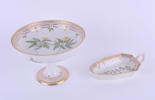 Lot 288 - A 1970s Royal Copenhagen Flora Danica comport,...