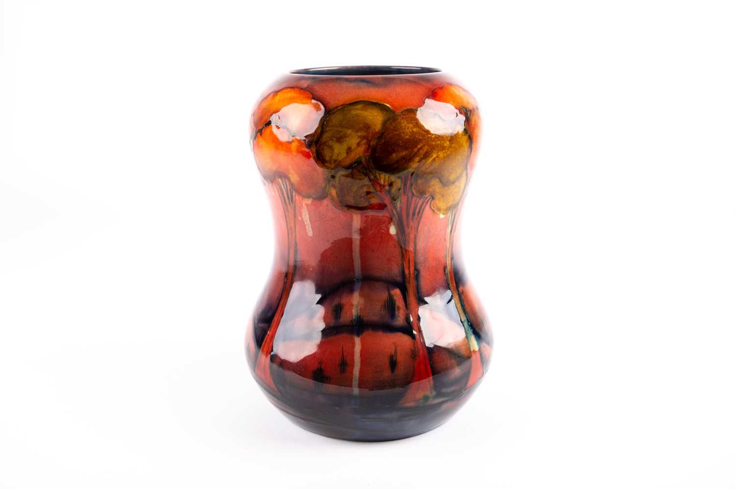 Lot 21 - A rare and unusual William Moorcroft flambé...