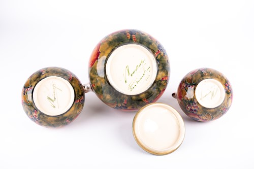 Lot 58 - A rare William Moorcroft silver overlaid...