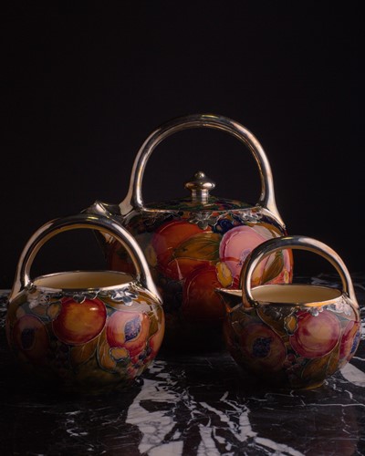 Lot 58 - A rare William Moorcroft silver overlaid...