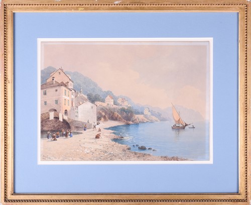 Lot 56 - W Van der Velde? (19th century) 'Bogliasco',...