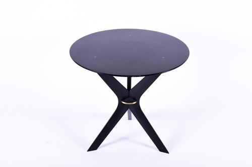 Lot 88 - A Birgit Israel ebonised side table, the...