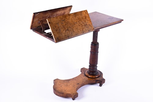 Lot 167 - A Victorian pollard oak double sided music...