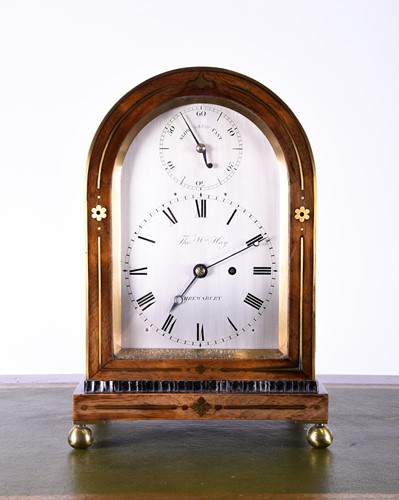 Lot 391 - A 19th century rosewood and brass inlaid...