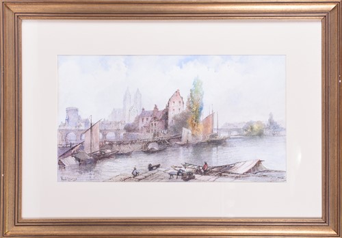 Lot 37 - Paul Marney (1829-1914) British, 'Tours',...