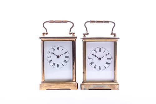 Lot 393 - Two late 19th century French gilt brass...
