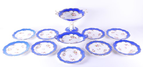 Lot 282 - A Victorian porcelain part dessert service,...