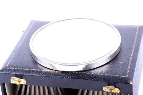 Lot 573 - A silver framed travel mirror, Birmingham 1926,...