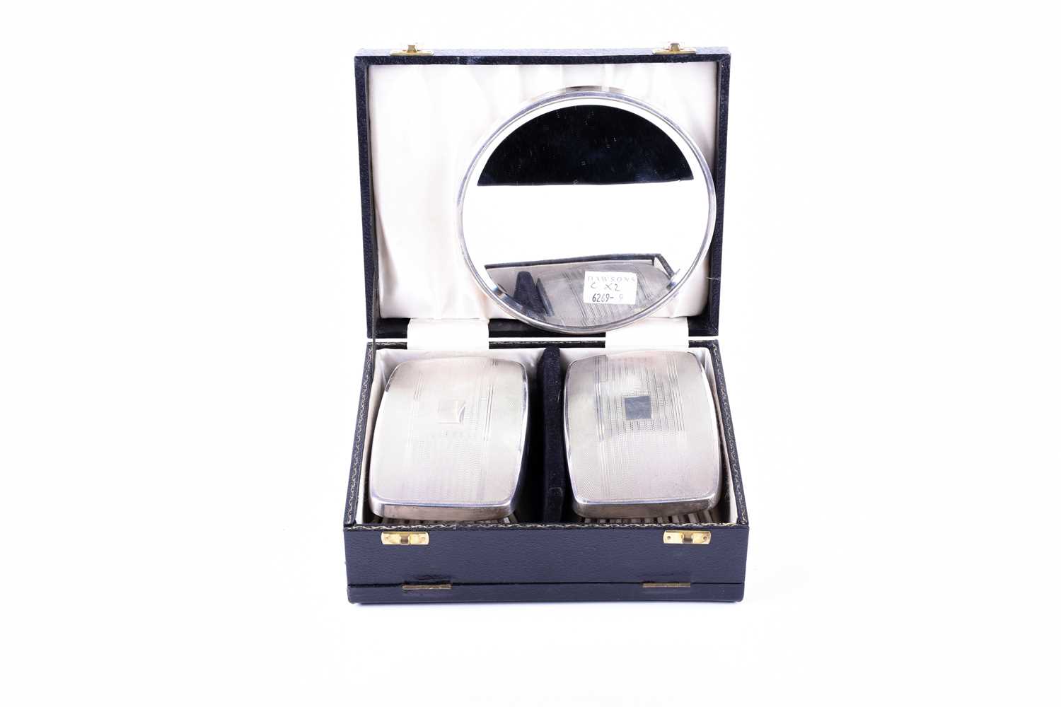 Lot 573 - A silver framed travel mirror, Birmingham 1926,...