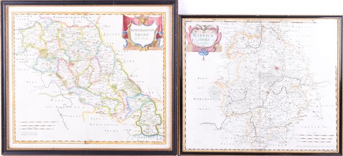 Lot 100 - Two Robert Morden maps, Warwickshire &...