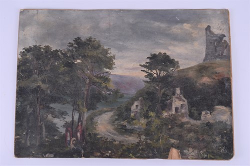 Lot 41 - Two 19th century oil paintings depicting Irish...
