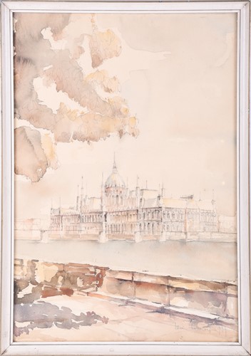 Lot 66 - Istvan Farkasvolgyi, 'Parliament, Budapest',...