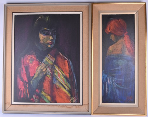 Lot 44 - Maurice Mann (1921-1997), two coloured pastel...