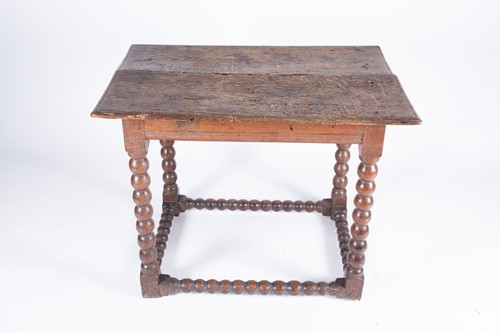 Lot 84 - A late 17th / early 18th century oak low boy,...