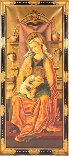 Lot 16 - A late19th-century painting of the Virgin &...