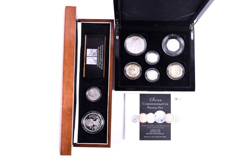 Lot 402 - Two Royal Mint silver proof sets, comprising...