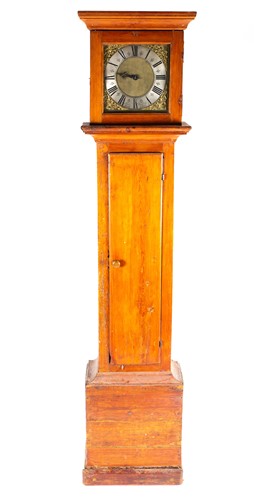 Lot 532 - An 18th-century pine longcase clock, circa...