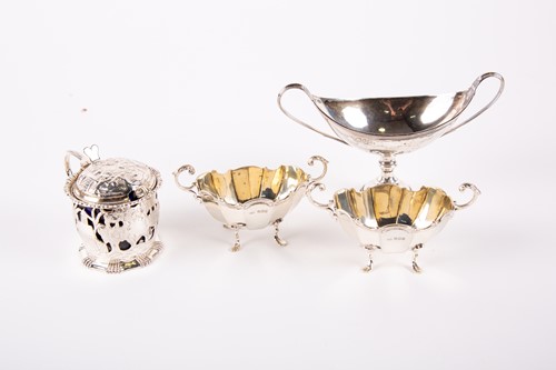 Lot 504 - A Victorian silver hinge-lidded mustard,...