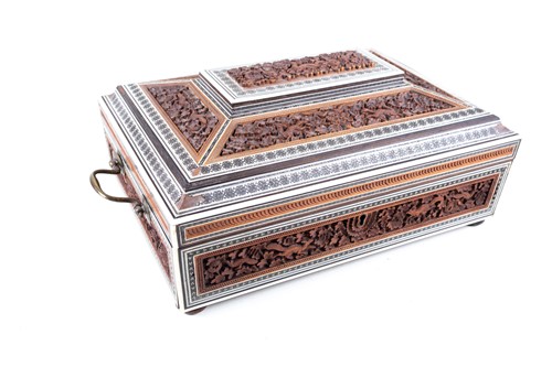 Lot 246 - A late 19th century Anglo/Indian carved wood...