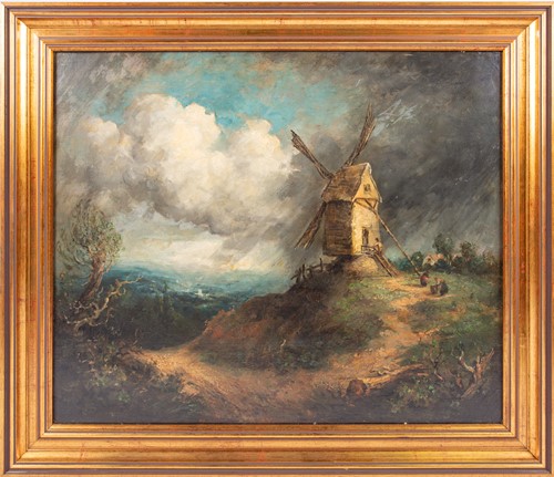 Lot 32 - 19th century English School, a stormy scene of...