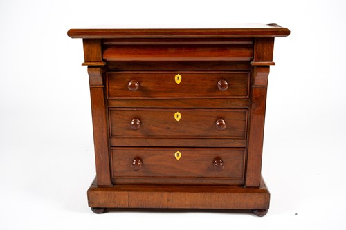 Lot 260 - A Victorian apprentice piece miniature chest...