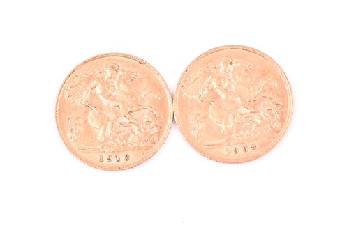 Lot 400 - An Edward VII gold half sovereign, dated 1908,...