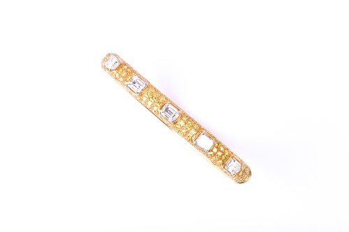 Lot 218 - Graff. An 18ct yellow gold and diamond bangle,...