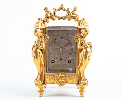 Lot 319 - A fine mid-19th century gilt brass carriage...