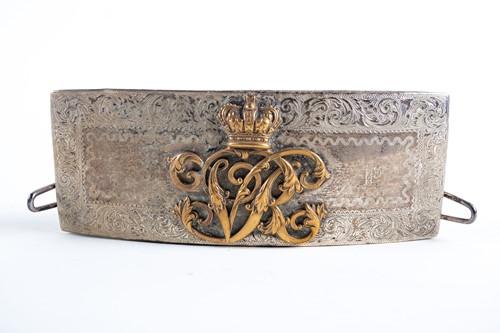 Lot 296 - A Victorian silver mounted officer's cross...