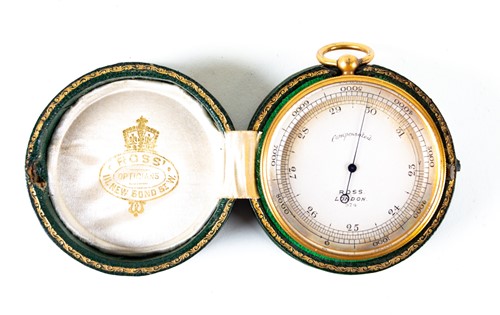 Lot 286 - A 19th century gilt metal pocket barometer by...