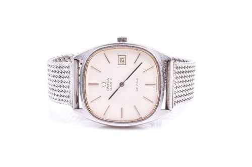Lot 333 - A Omega De Ville quartz stainless steel...
