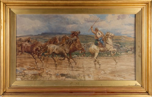 Lot 6 - Enrico Coleman (Italian 1846-1911), a horse...