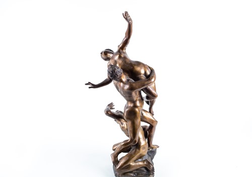 Lot 230 - An early to mid 20th century patinated bronze...