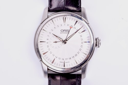 Lot 366 - An Oris stainless steel automatic calendar...