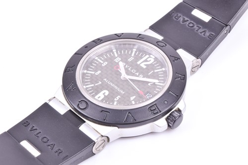 Lot 344 - A Bulgari aluminium and carbon fibre automatic...