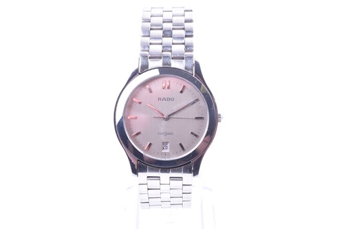 Lot 368 - A Rado Diastar polished stainless steel...