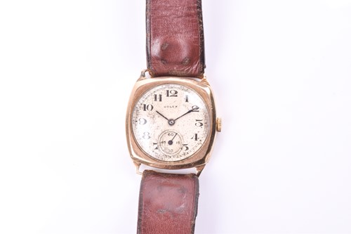 Lot 350 - A 1951 9ct gold Rolex mechanical wristwatch,...