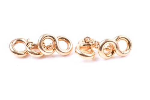 Lot 673A - A pair of late Victorian yellow gold cufflinks,...