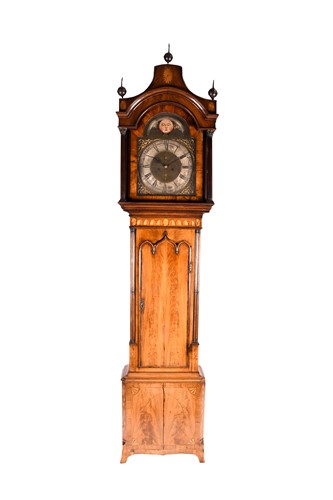 Lot 533 - A late 18th century mahogany longcase clock,...