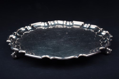 Lot 8 - A mid-20th century silver salver, Sheffield...
