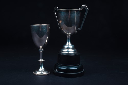 Lot 62 - A late Victorian silver pedestal goblet,...