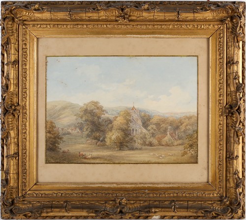 Lot 10 - 19th century English school, a rural landscape...